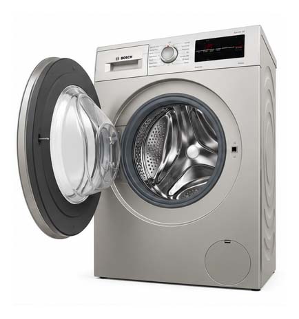 Bosch Series 2 | 8 kg Used Front Load Washer 1000 RPM Color Silver Model-WAJ2018SGC | 1Month Warnty - Image 3