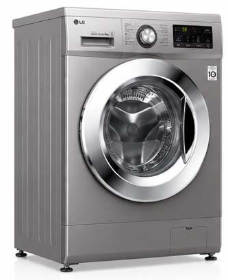 LG 8 Kg Used Front Load Washing Machine, 1200 RPM, Inverter Direct Drive, ThinkQ Smart Diagnosis, Touch Control, Chrome Knob, Color Silver – FH2J3TNG5 - Image 5