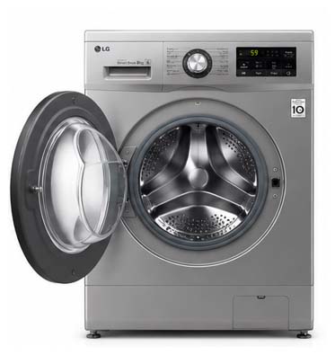 LG 8 Kg Used Front Load Washing Machine, 1200 RPM, Inverter Direct Drive, ThinkQ Smart Diagnosis, Touch Control, Chrome Knob, Color Silver – FH2J3TNG5 - Image 4